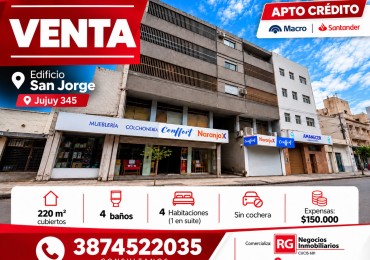 EN VENTA - Semipiso sobre Avenida Jujuy al 300